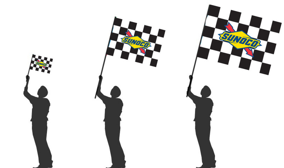 Fan Flag / Wave Flags on Pole