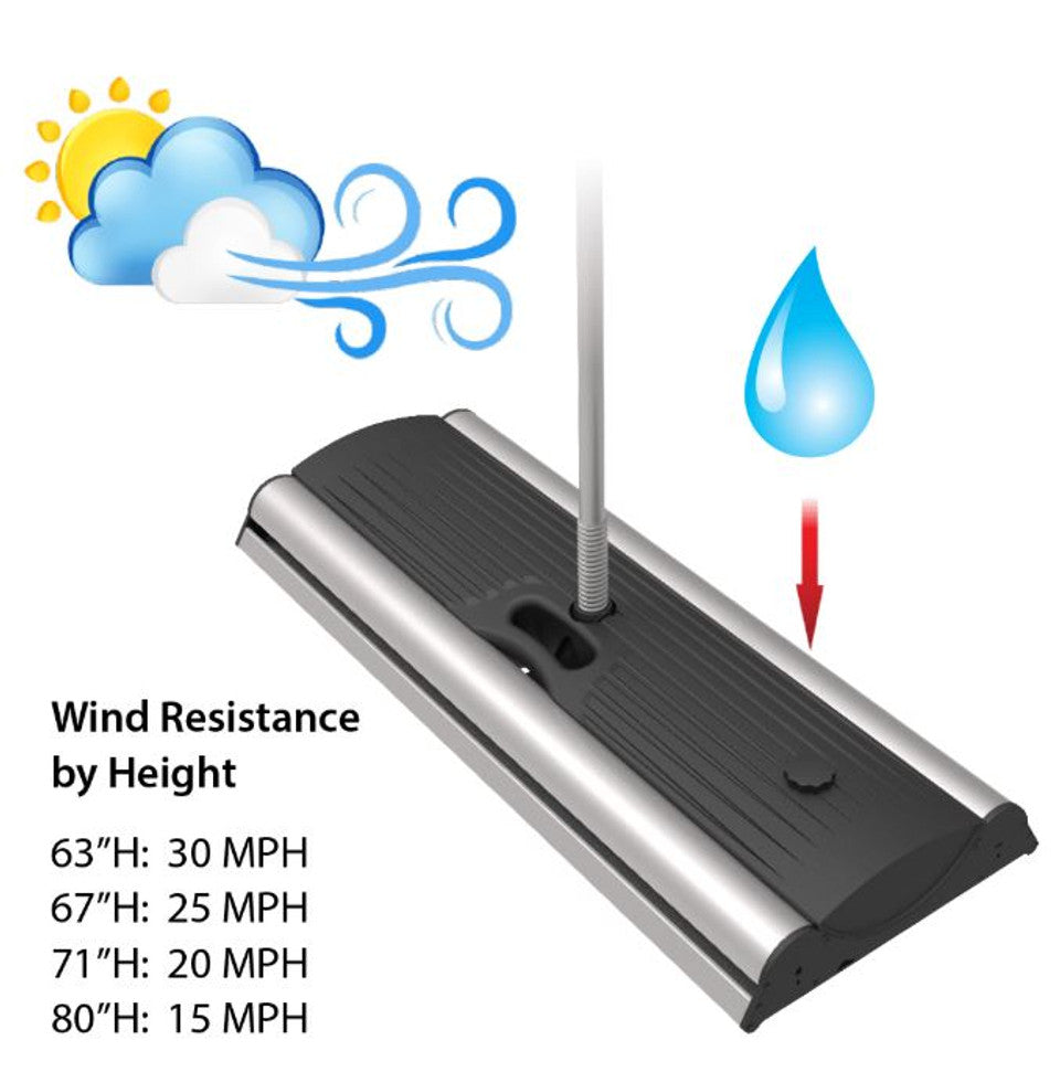 Outdoor Double-Sided "Big Foot" Retractable Banner Stand