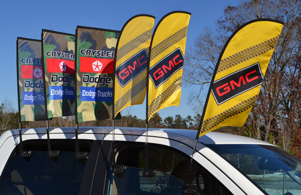 CAR FLAG MINI WINDOW WING / TEARDROP