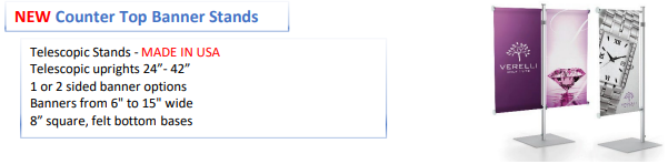 Premium Countertop Banner Stand