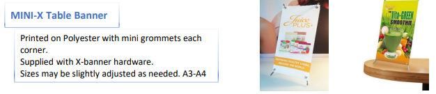 MINI-X Table Banner