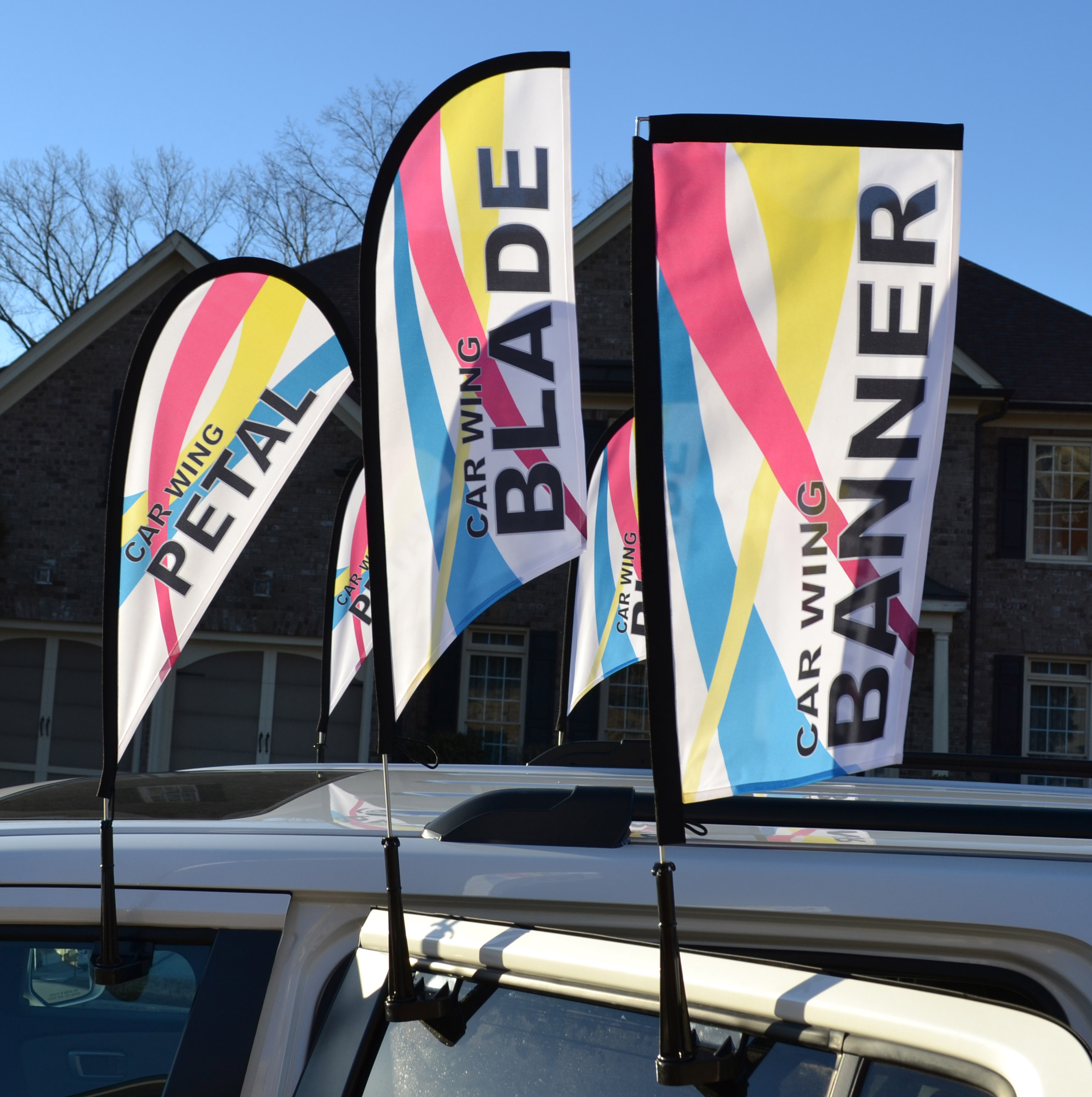 Car Window Wing & Teardrop Flag